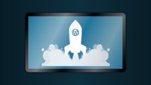 Free wordpress marketing rocket vector